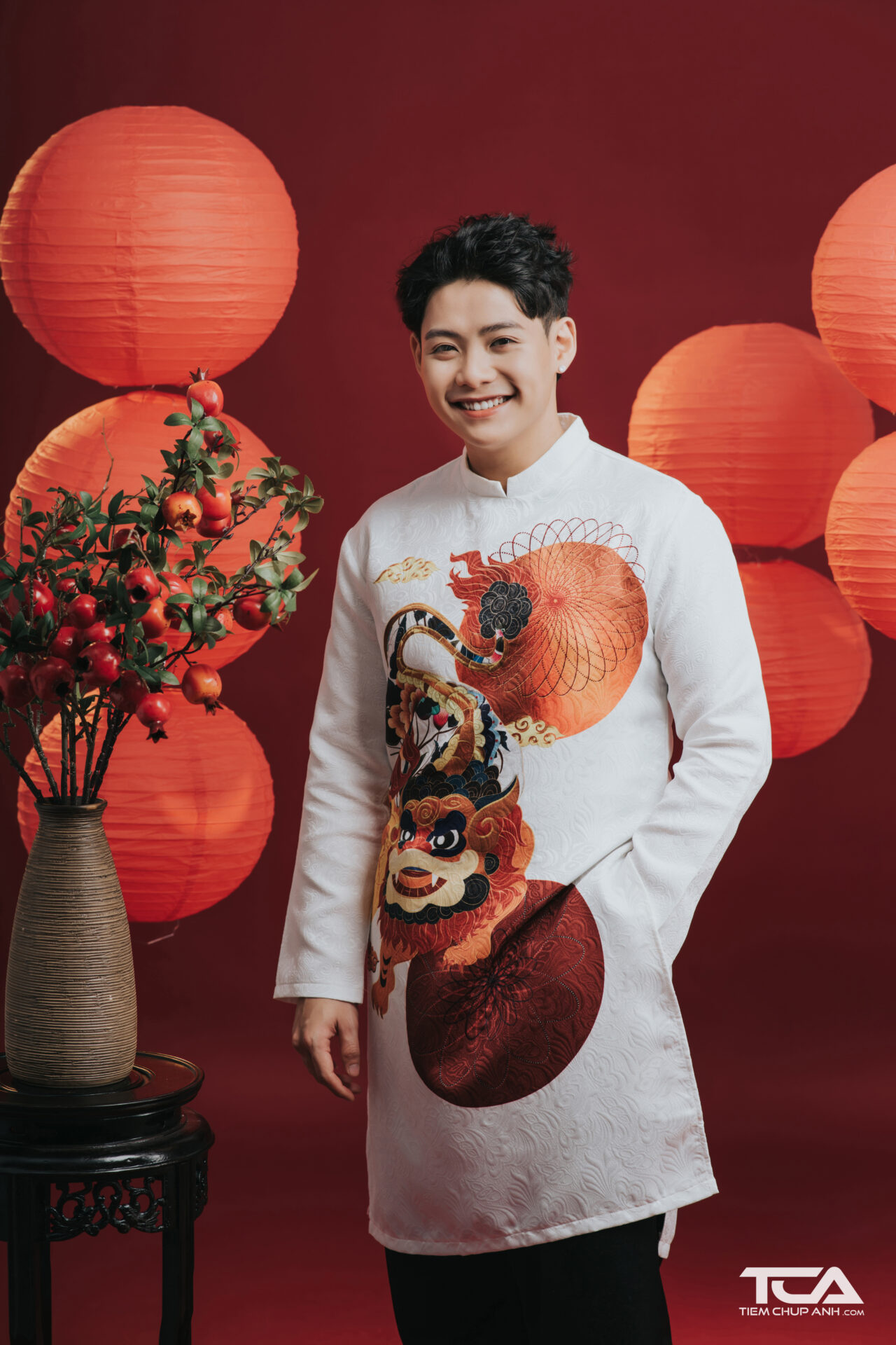 bộ ảnh áo dài tết đẹp