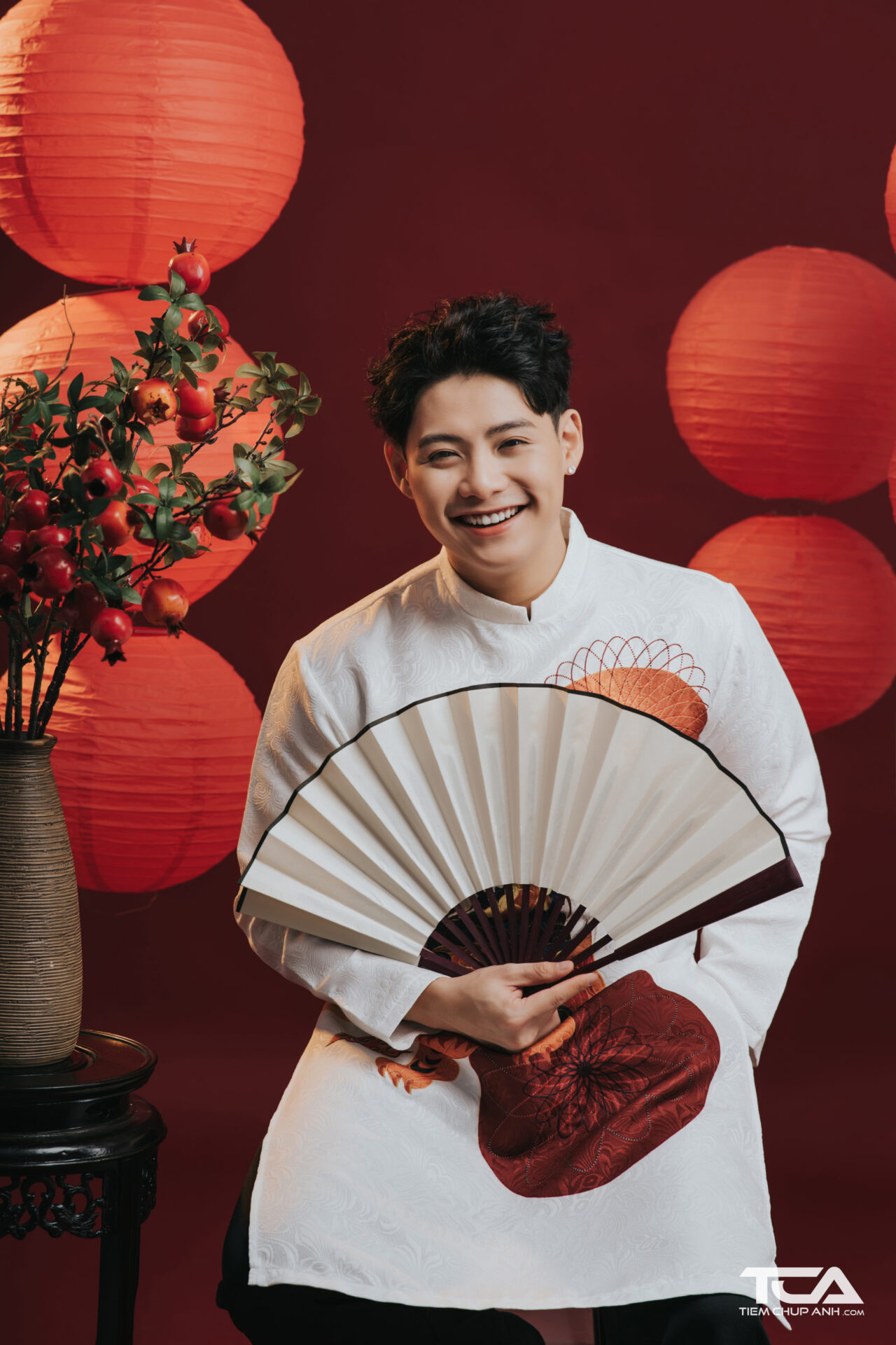 ảnh áo dài tết nam