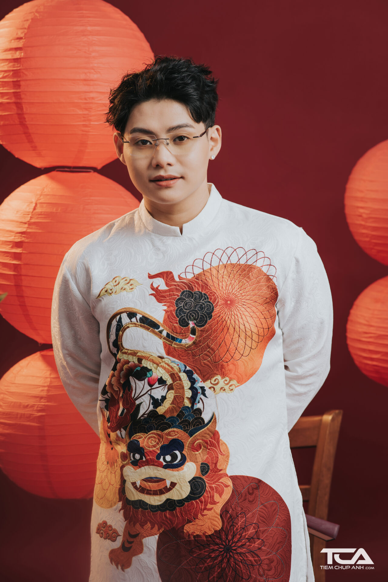 bộ ảnh áo dài tết đẹp
